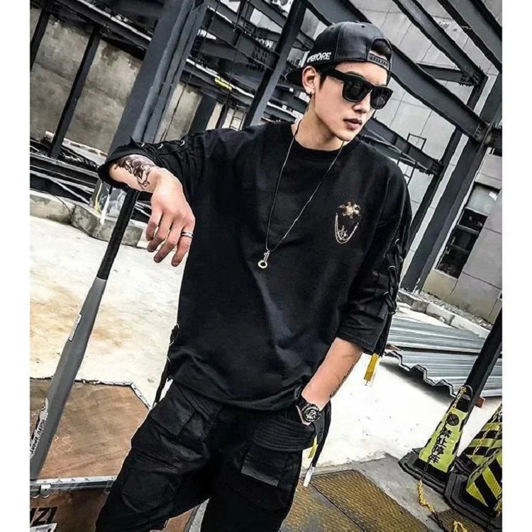 تيشيرتات رجالية صيفية بتصميم أنمي Techwear أزياء Harajuku Y2k عصرية ملابس الشارع الهيب هوب بانك للرجال والنساء طلاب المدارس
