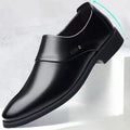 2026 New Men's Shoes Soft Leather Soft Sole Comfortable Fashion Business Casual Leather Shoes Black Footwear