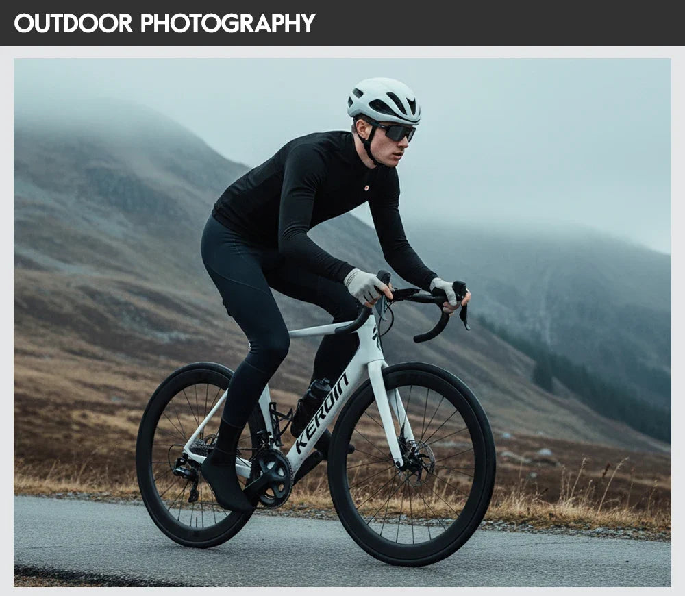 Men Cycling Jacket Winter Thermal Fleece Windbreaker UPF 50+ Sun Protection MTB Bicycle Clothing Bike Coat Riding Windproof