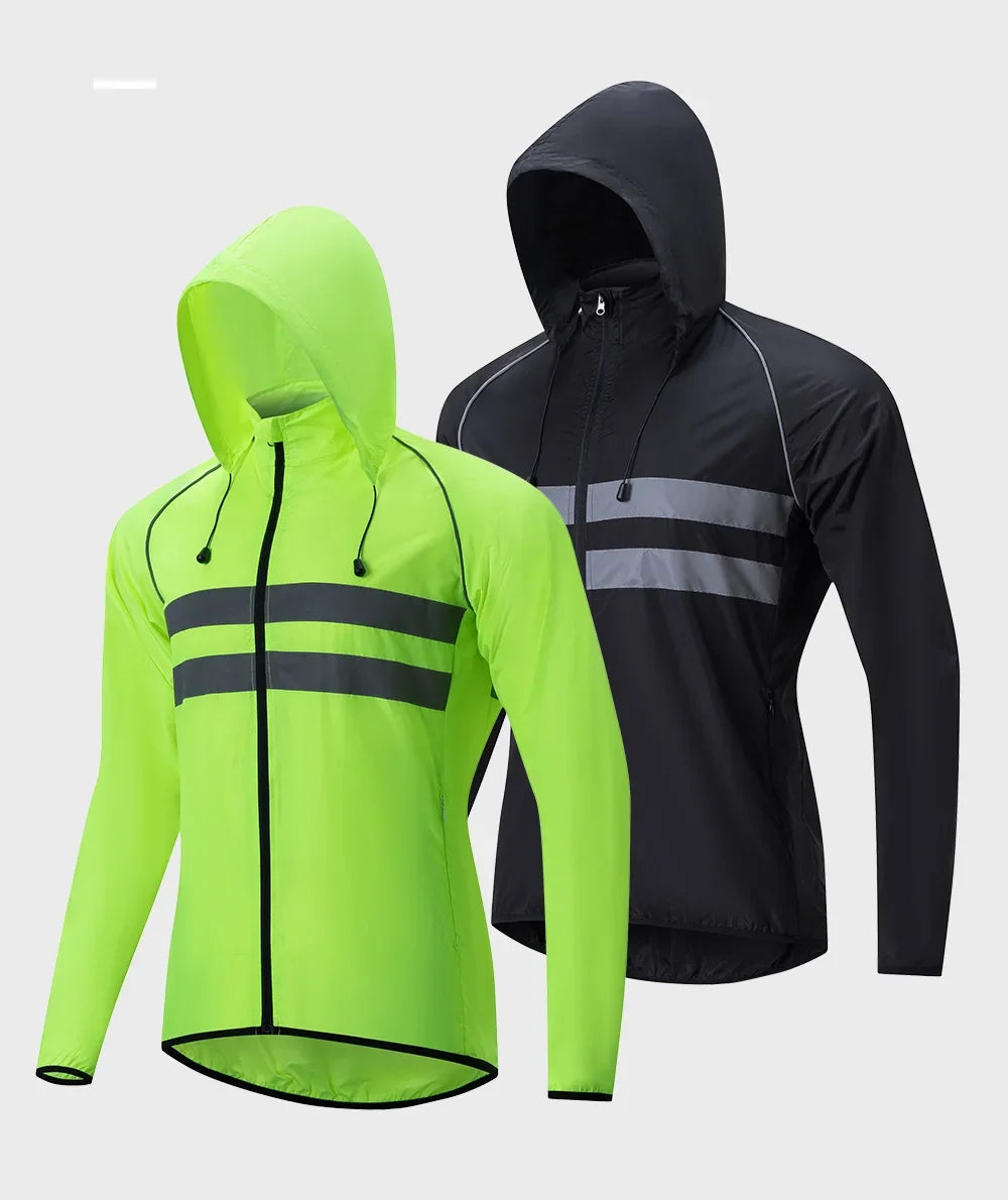 Cycling Windbreaker Windproof Waterproof Reflective Bicycle Jacket Ultralight MTB Road Bike Jersey Portable Cycling Coat