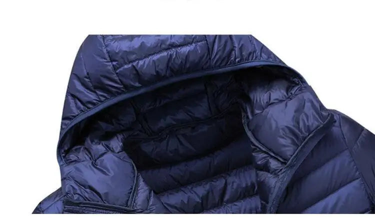 Autumn Winter Down Jacket Men Ultra Light Windproof Waterproof Anti Fouling Anti-Oil White Duck Portable Hooded Coat Male