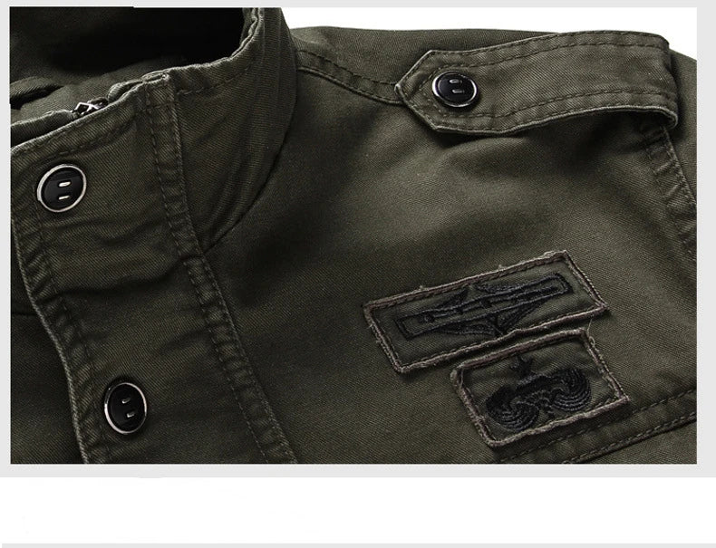 Men's Jacket Coat Casual Cotton Outdoor Quality Cotton Outwear Design Male Autumn Jacket