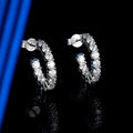 2.6cttw D Color Certified Moissanite Hoop Earrings for Women Sparkling Full Diamond Sterling Silver 925 Jewelry Wholesale