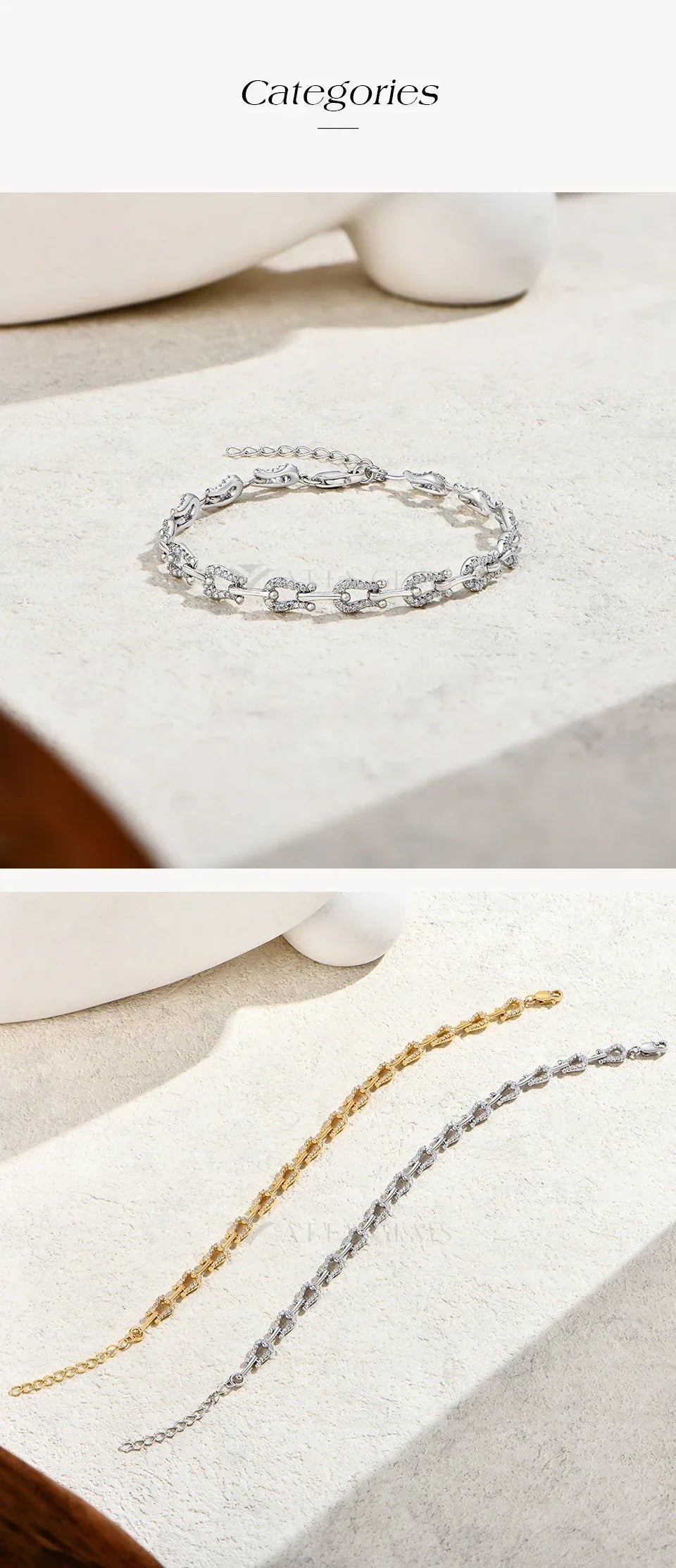 New Original Moissanite Women’s Bracelets 925 Sterling Silver Adjustable Horseshoe Bracelet NewYear Gift Party Jewelry