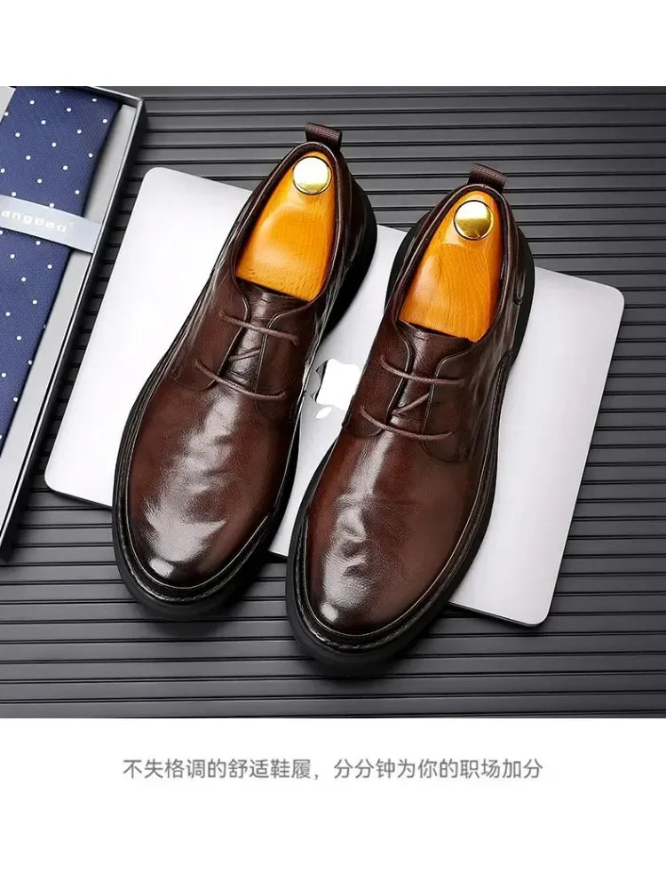 Men’s Classic Leather Dress Shoes – High-Quality Formal Footwear for Adults