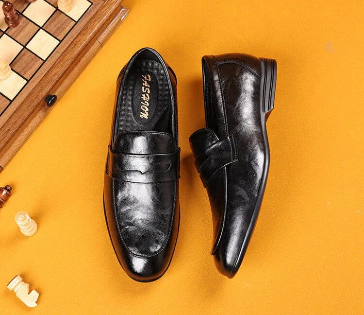 Brown Flat Leather Loafers Shoes for Men Fashion 2025 Classic Original Size Man Casual Shoe 45 Comfortable Shipping Free New In