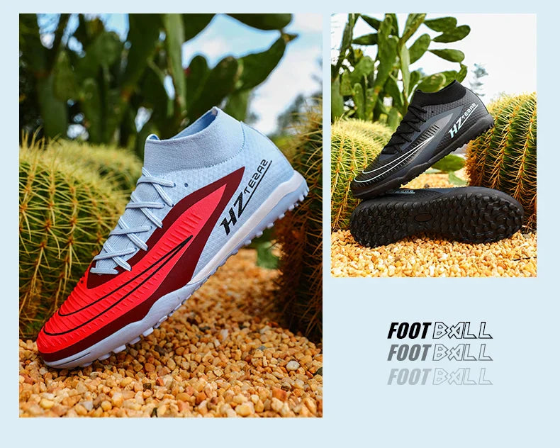 New Men Soccer Shoes Sport Outdoor Football Boots Training Boys Breathable Cleats Adult Long Spikes Non Slip Match Comfortable