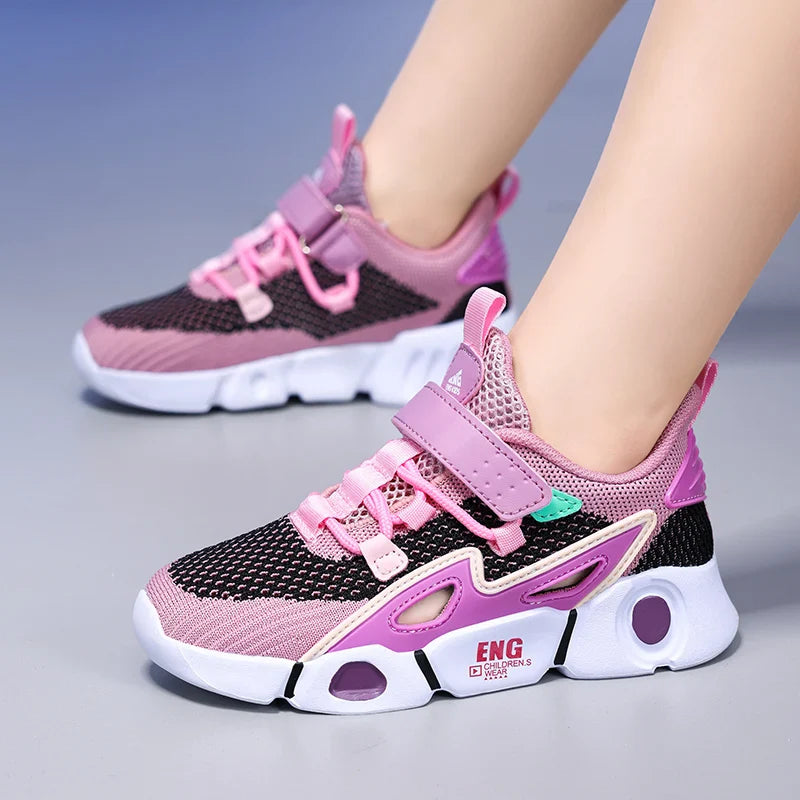 Fashionable Summer Children's Mesh Hollow Casual Shoes Boys' Sports Shoes Breathable, Lightweight, Non slip Tennis Girls' Sports