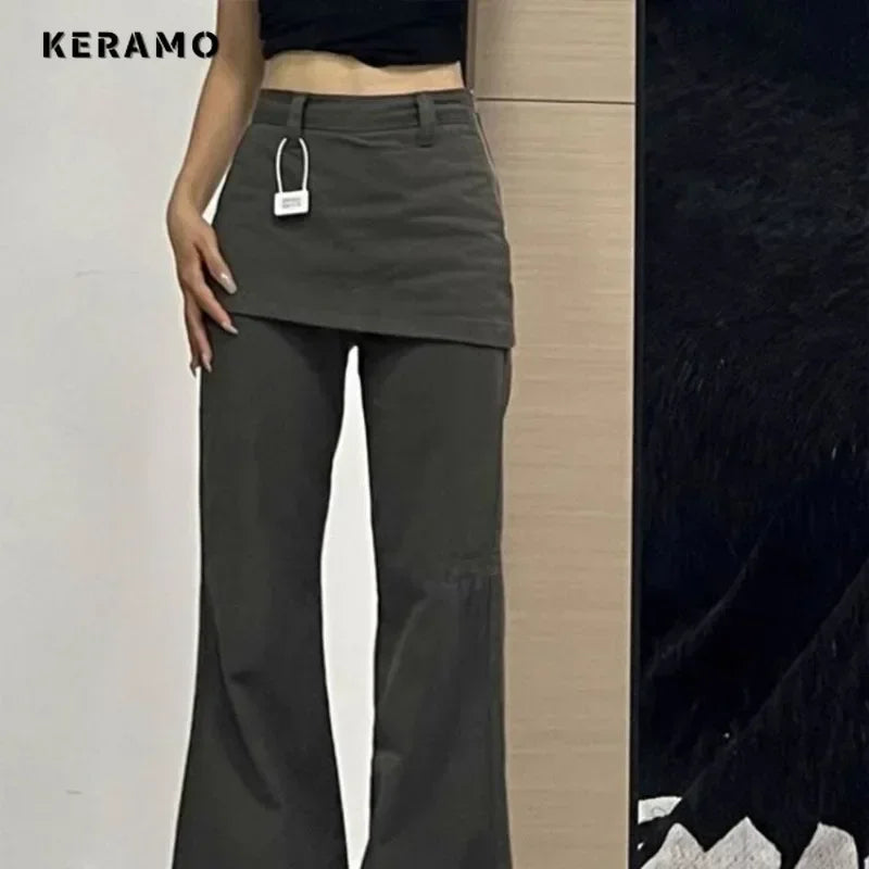 High Waist Flared Jeans Retro Y2K Hight Street Pants