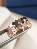 925 Sterling Silver Personality Simple Delicate Honeycomb Ring For Women Engagement Wedding Luxury High Quality Fine Jewelry