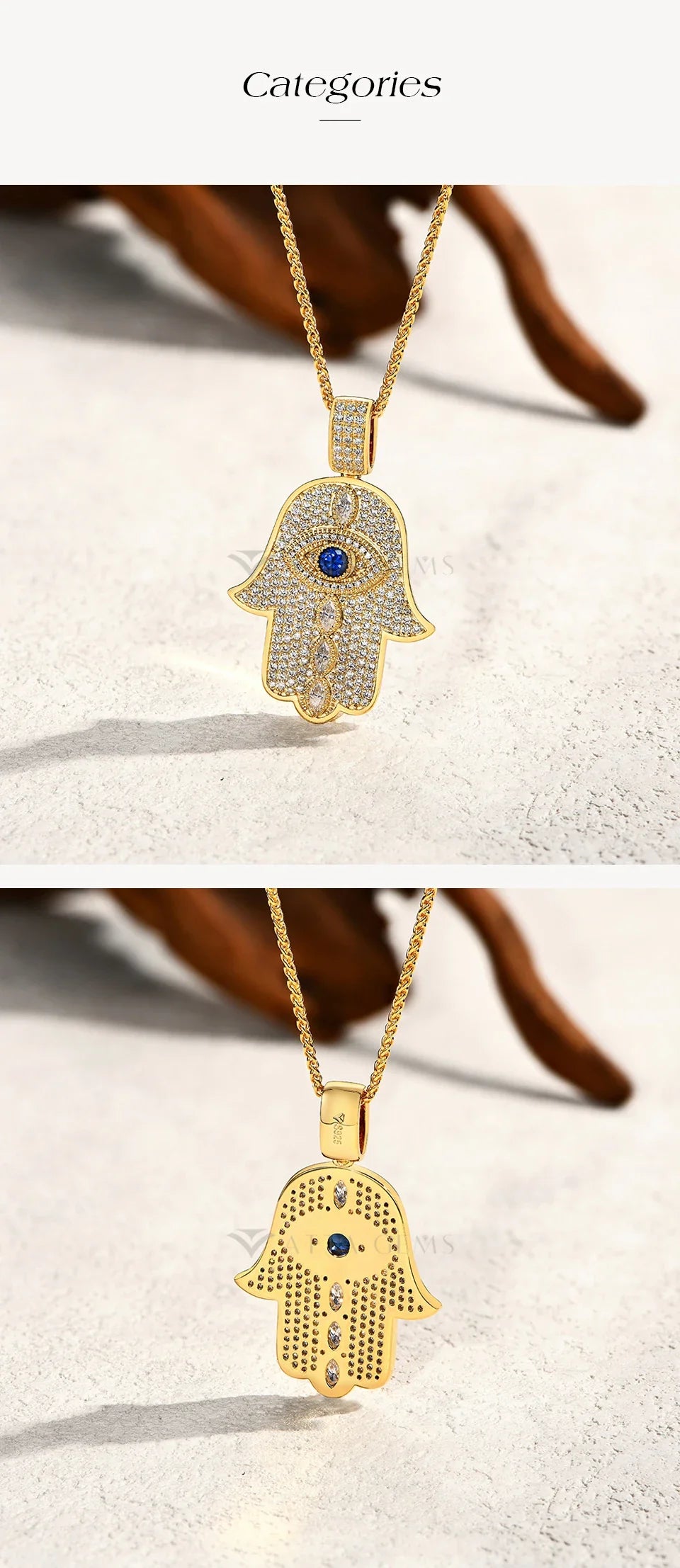 Classic Angel Eyes Moissanite Necklaces S925 Sterling Silver 18k gold plated for Woman Birthday Party Jewelry Gifts New
