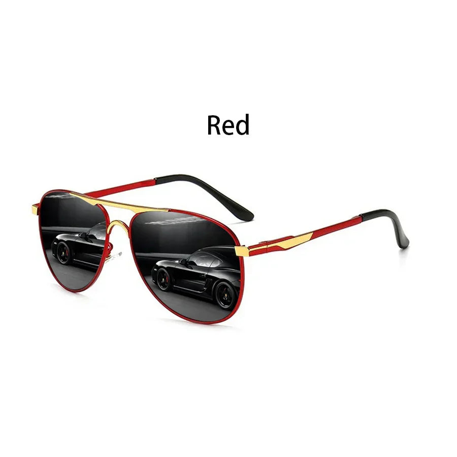 Luxury Oversized Metal Pilot Sunglasses Men Women Driving Fishing Sun Glasses Male Female Sunglass Man Eyewear