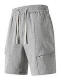Summer Men's Knit Casual Shorts Cotton-Blend Cool Comfort Sport Shorts Relaxed-Fit Gym Shorts Asian Size M-4XL