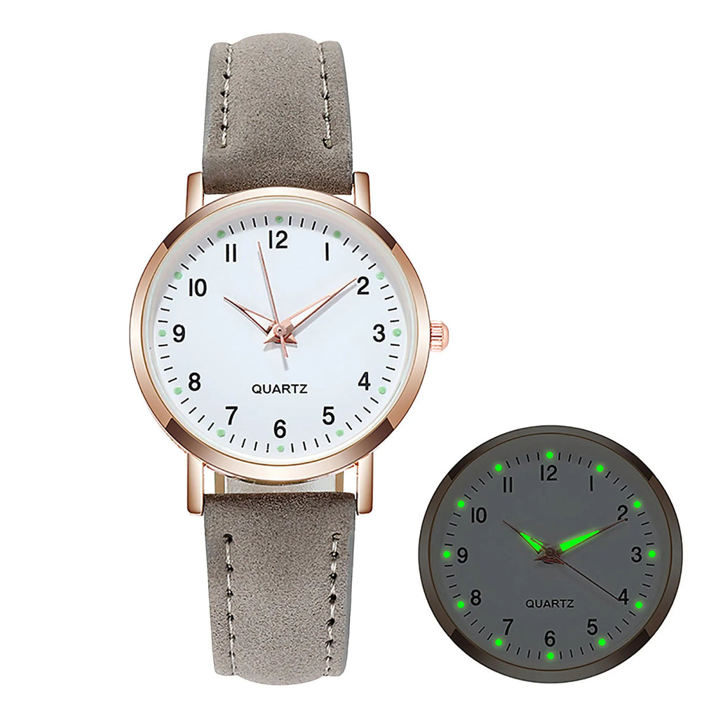 Fashion Watch For Women Leather Belt Watches Ladies Luxury Analog Quartz Luminous Wristwatch Clock Relogio Feminino