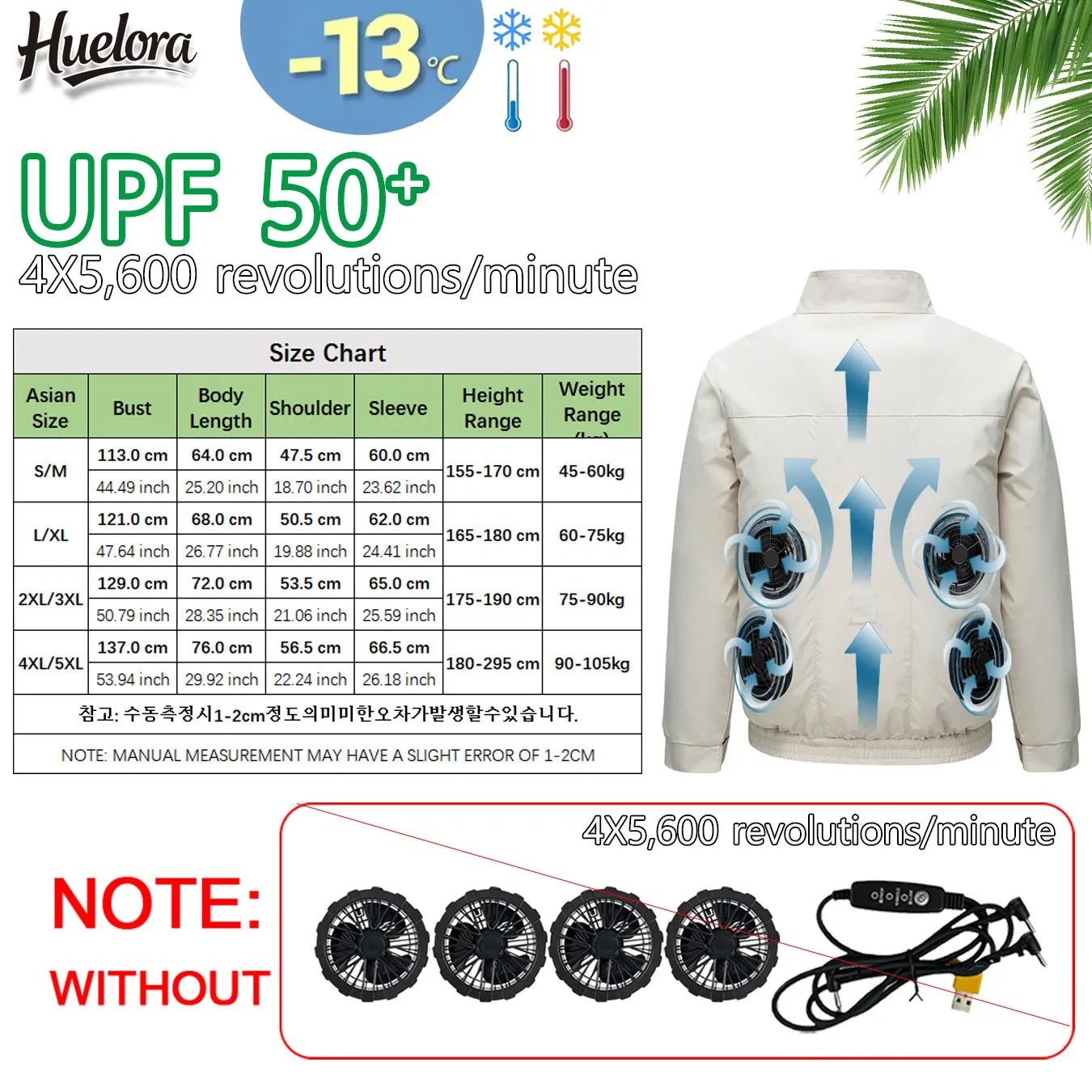Cool Jacket Men's Hot Weather Work Fan Coat USB Refrigeration Air Conditioning Clothes Women's Body Cooling Fishing Clothes Vest