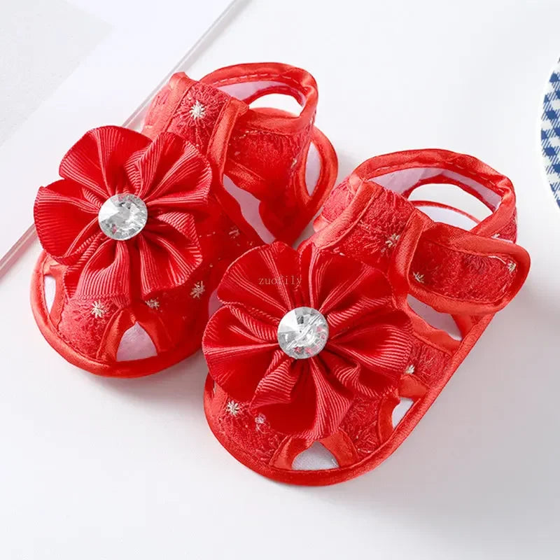 New Children Summer Clogs 0-18M Newborn Infant Baby Girl Princess Bowknot Sandal Sneakers Toddler Soft Crib Walkers Casual Shoes