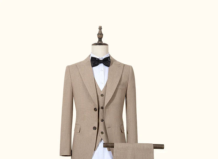 New 2 buttons on suit blue modern design mens office wear blazer coustime homme luxe Bead edge craftsmanship