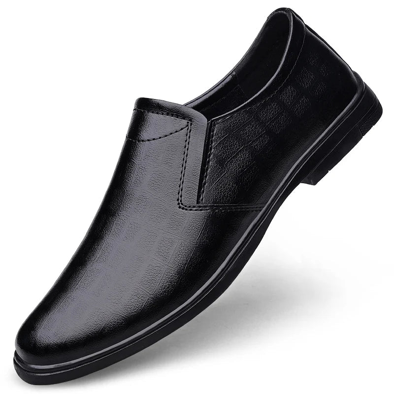 Casual Lightweight Men's Genuine Leather Loafers All-match Fashion Business Shoes Comfortable Men's Walking Shoes Mens Flats
