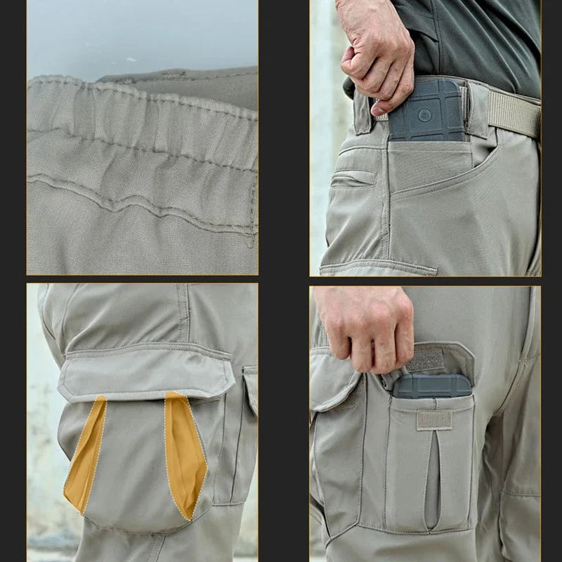 Casual Man Pants Multi-Pocket Tactical Cargo Pants Wear-resistant Combat Men's Cargo Pants Hiking Joggers Trousers