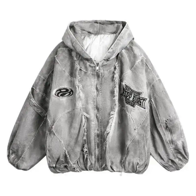 Autumn Winter New Men's Tide Original Design Techwear High Street Fashion Trend Vintage Jacket Chic Casual Coats Ins HK6132