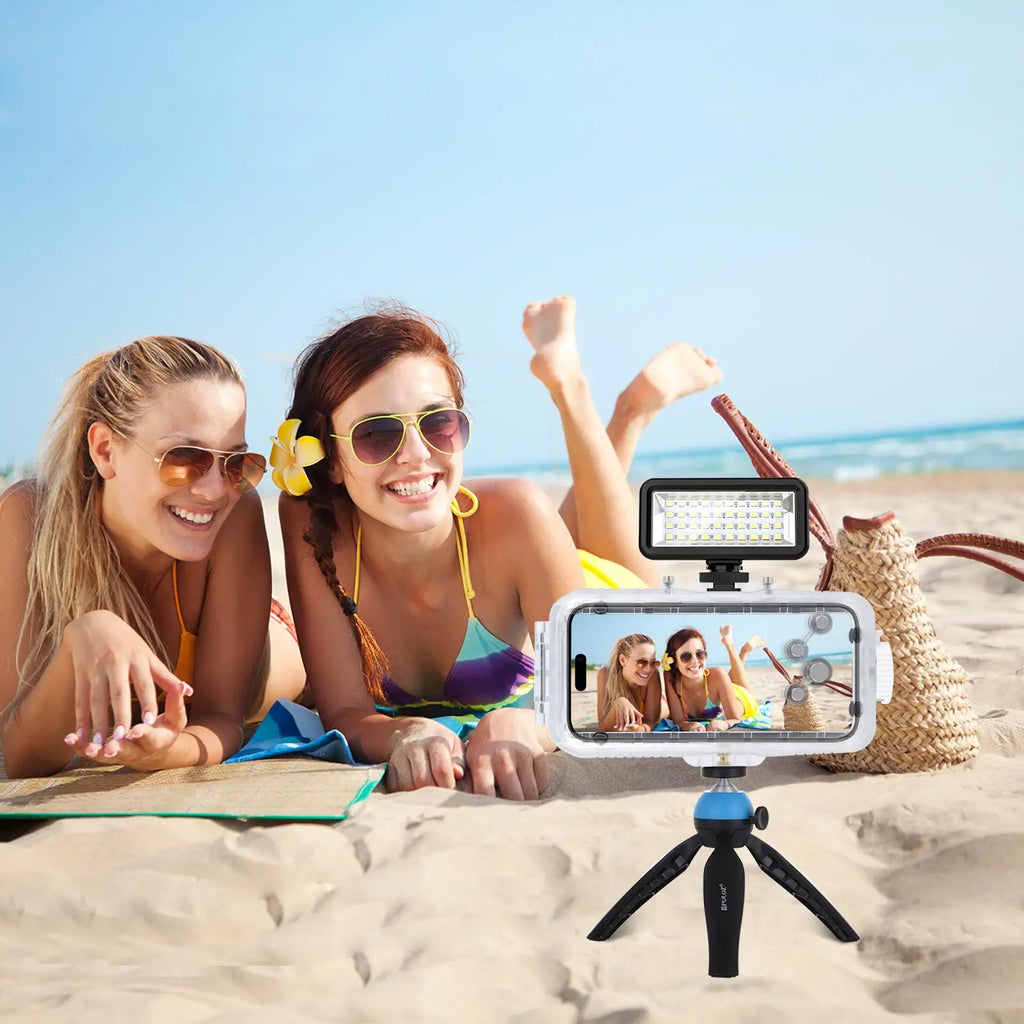 PULUZ 40m/130ft Waterproof Diving Case for iPhone 16 15 14 13 12 11 Pro Max Plus Photo Video Taking Underwater Housing Cover