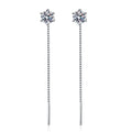 Each 0.5/1CT Tassel Moissanite Drop Earrings for Women 925 Sterling Silver Plated 18k Gold Jewelry Sparkling Earring