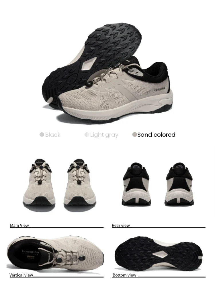 Hiking Shoes Men Outdoor Waterproof Camping Resistant Non Slip Sneakers Male Casual Lightweight Lace-Up Walking Shoes