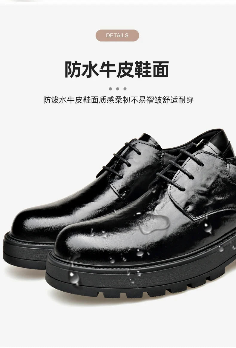 Men Comfortable Leather Work Shoes for Long Standing