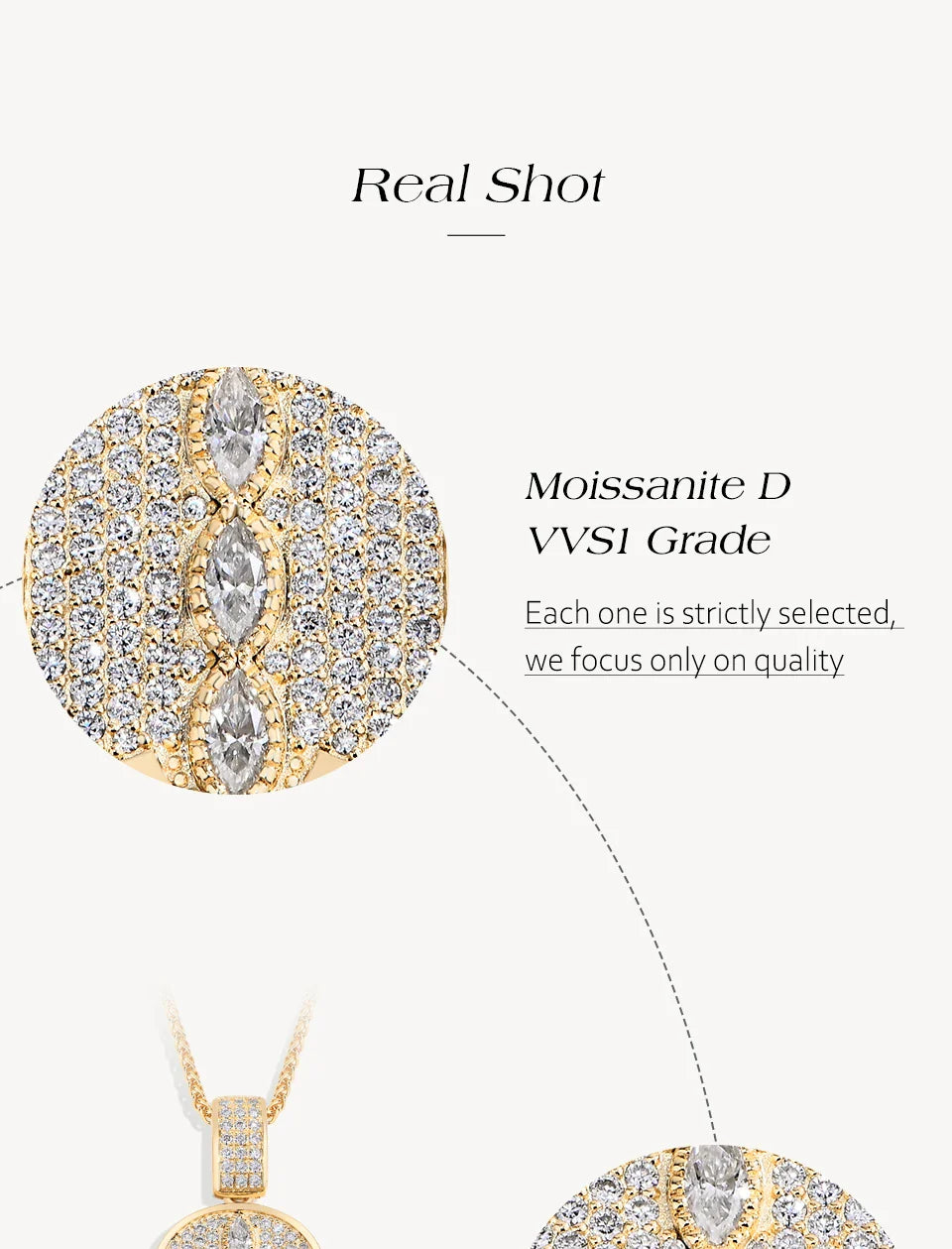 Classic Angel Eyes Moissanite Necklaces S925 Sterling Silver 18k gold plated for Woman Birthday Party Jewelry Gifts New
