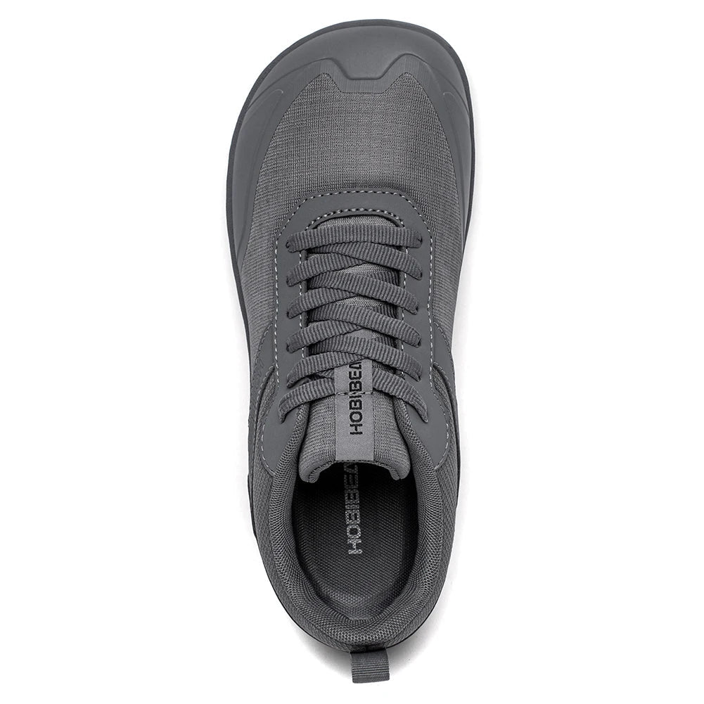Wide Toe Shoes Mens Womens Minimalist Mesh Artificial Leather Sneakers Lace Up Lightweight Breathable Walking Shoes