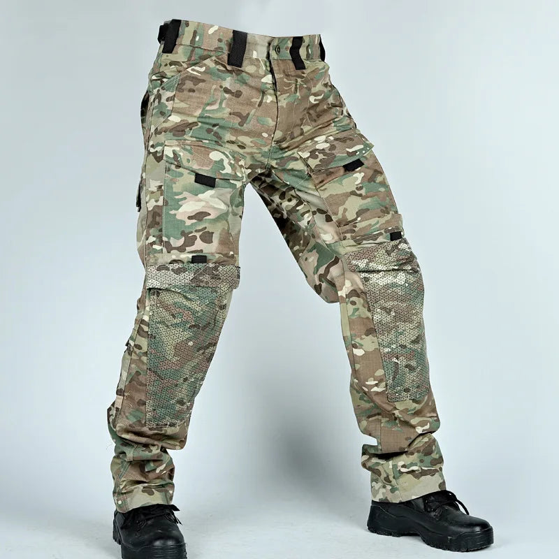 Tactical Pants For Men Casual Multi-Pockets Cargo Trousers Quick Dry Outdoor Waterproof Work Trousers Wear-Resistant Overalls