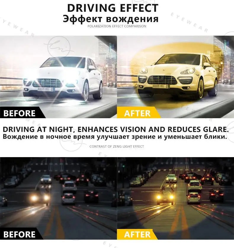 Outdoor Sport Intelligent Photochromic Sunglasses Polarized Man Night Vision Glasses Woman Anti-Glare Driving Goggle Unisex