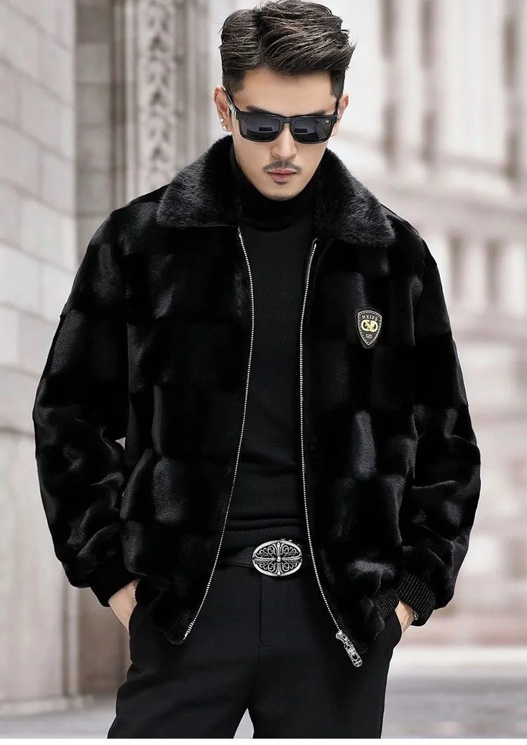 2025 Autumn and Winter Fashion Trend Plus Fleece Thickened Warm Jacket Men's Casual Loose Comfortable High-Grade Large Size Coat