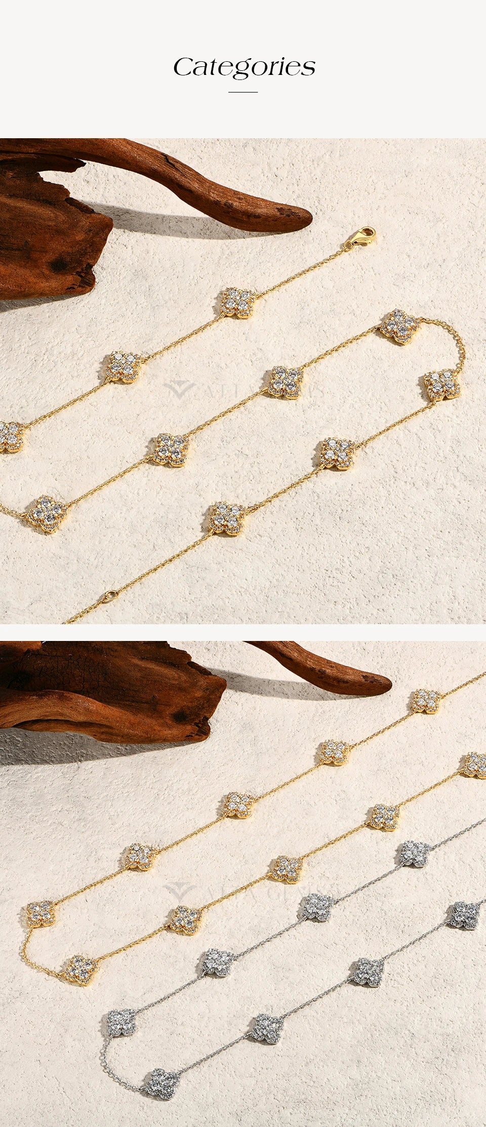 Original Flower-shaped Full Moissanite Necklace for Women 925 Sterling Silver Engagement Gift Jewelry Adjustable 40+5cm