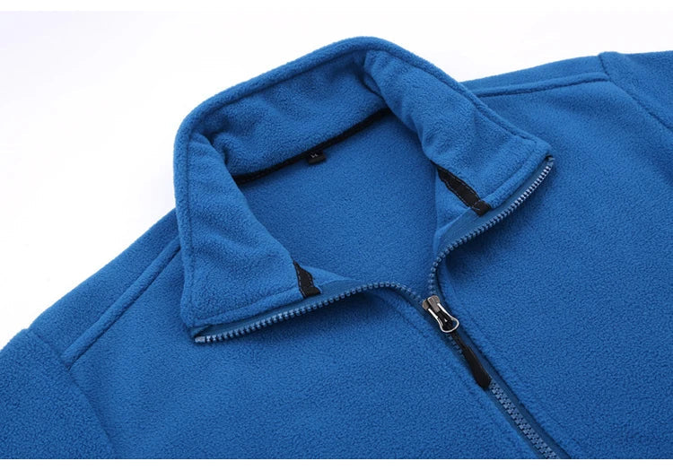Soft Polar Fleece Jacket with Pockets Lightweight Outdoor Recreation Full Zip Coat