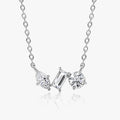 Marquise/Round/Rectangular Cut Moissanite Pendant Necklace For Women Three Stone Irregular Moissanite Diamond Necklace
