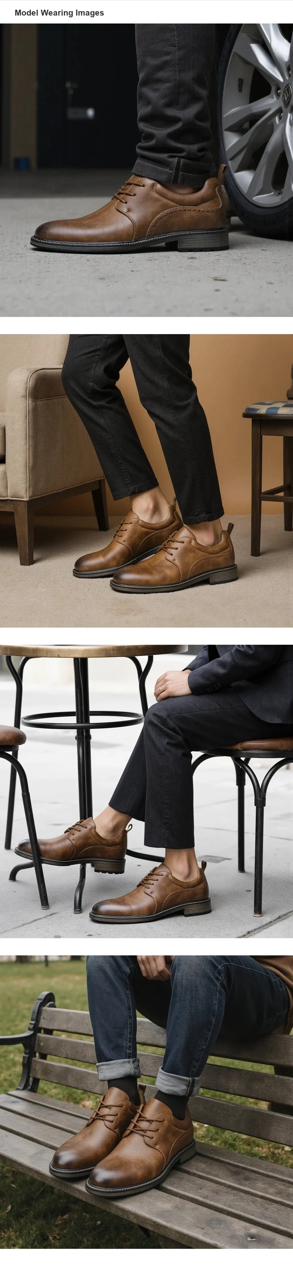 Men Shoes Brand 2026 Fashion Comfortable Leather Shoes Men