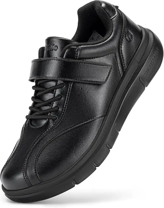 Men Wide Walking Shoes Casual Oxford Shoe Comfortable Lightweight Arch Support Non-Slip Leather Business Sneakers
