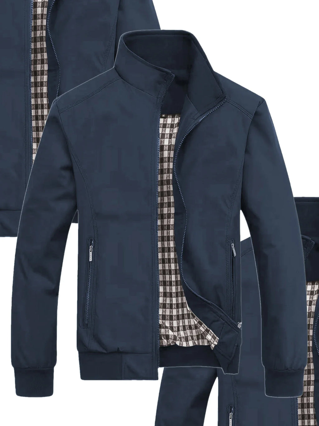 Plus-Size Jackets, Trendy Men's College-Style Jackets, Fashionable Plus-Size Men's Casual Outerwear for Spring and Autumn