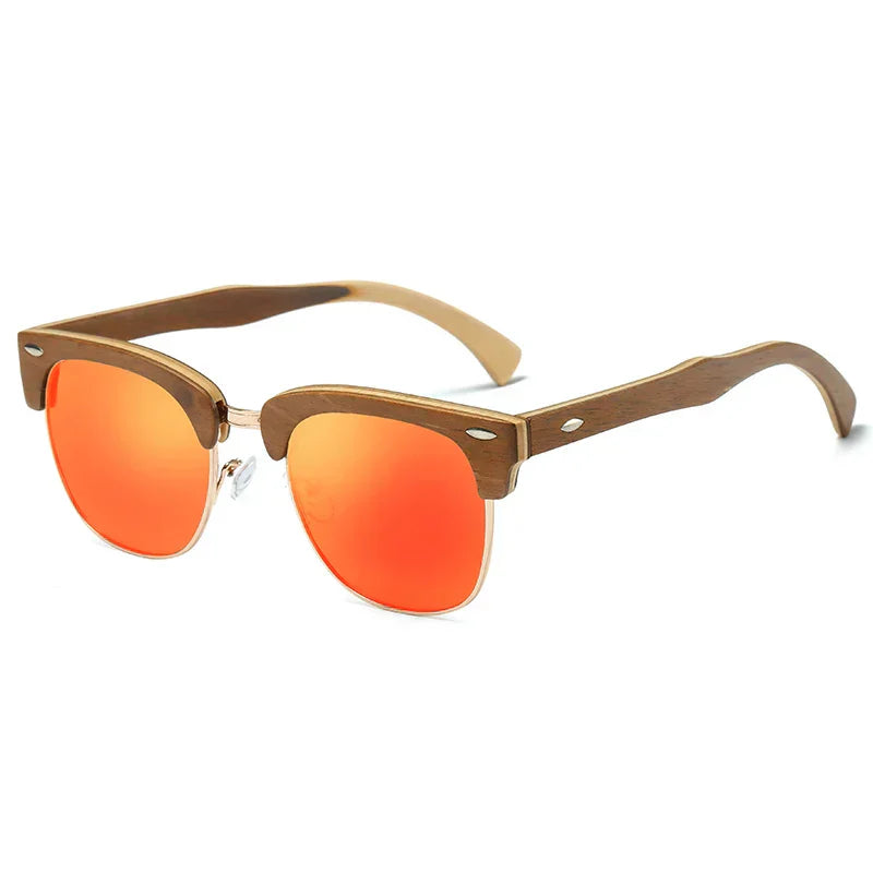 Natural Bamboo And Wooden Sunglasses VIP Manual Polarized Glasses Luxury brand Environmental Degradable Glasses Gift Box