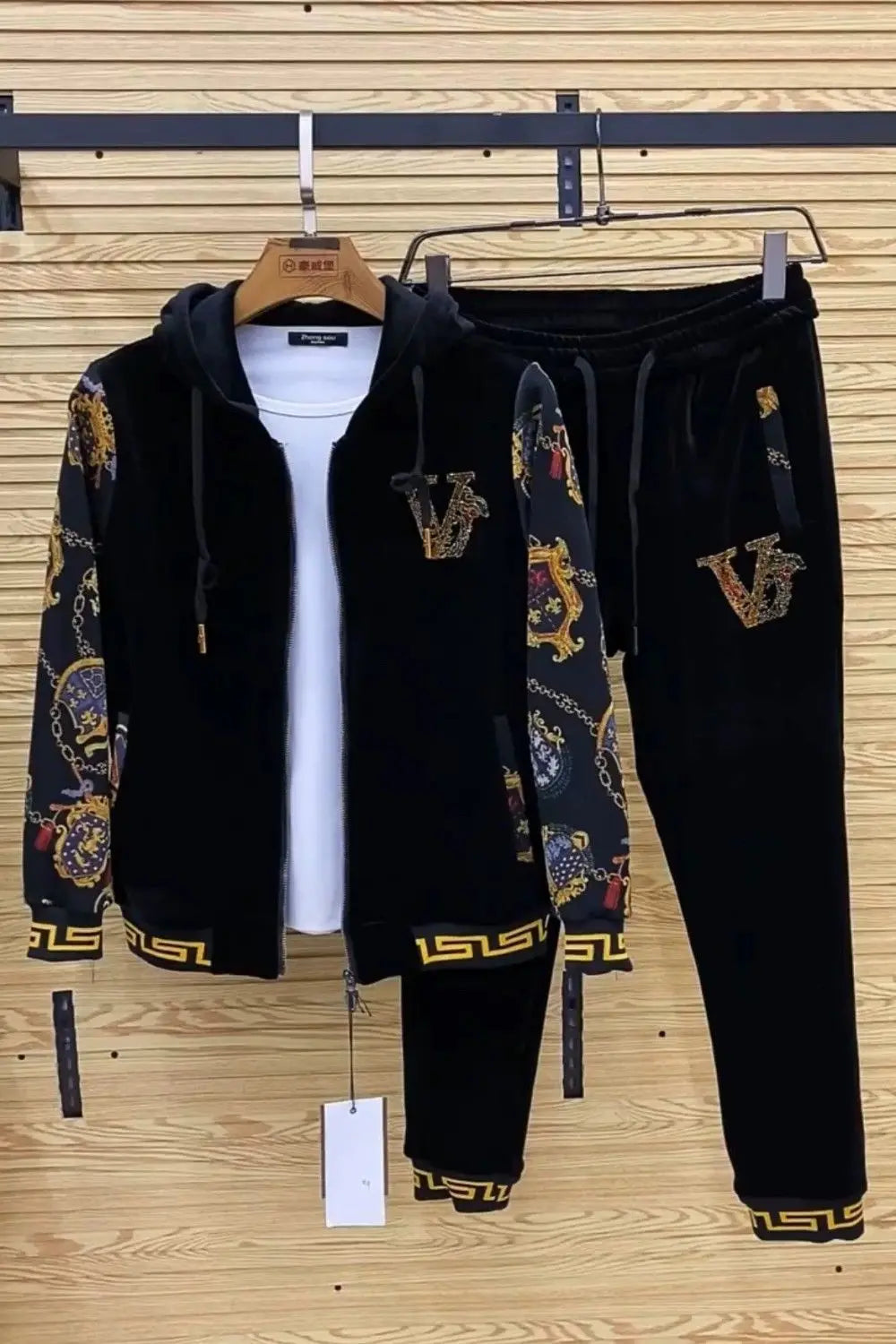 Men's autumn casual two-piece set, new coat, pants, fashionable youth suit.