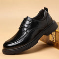 Spring Autumn Business Leather Shoes for Men Solid Color Lace Designer Big Head Dress Shoes Male Fashion Platform Casual Shoe