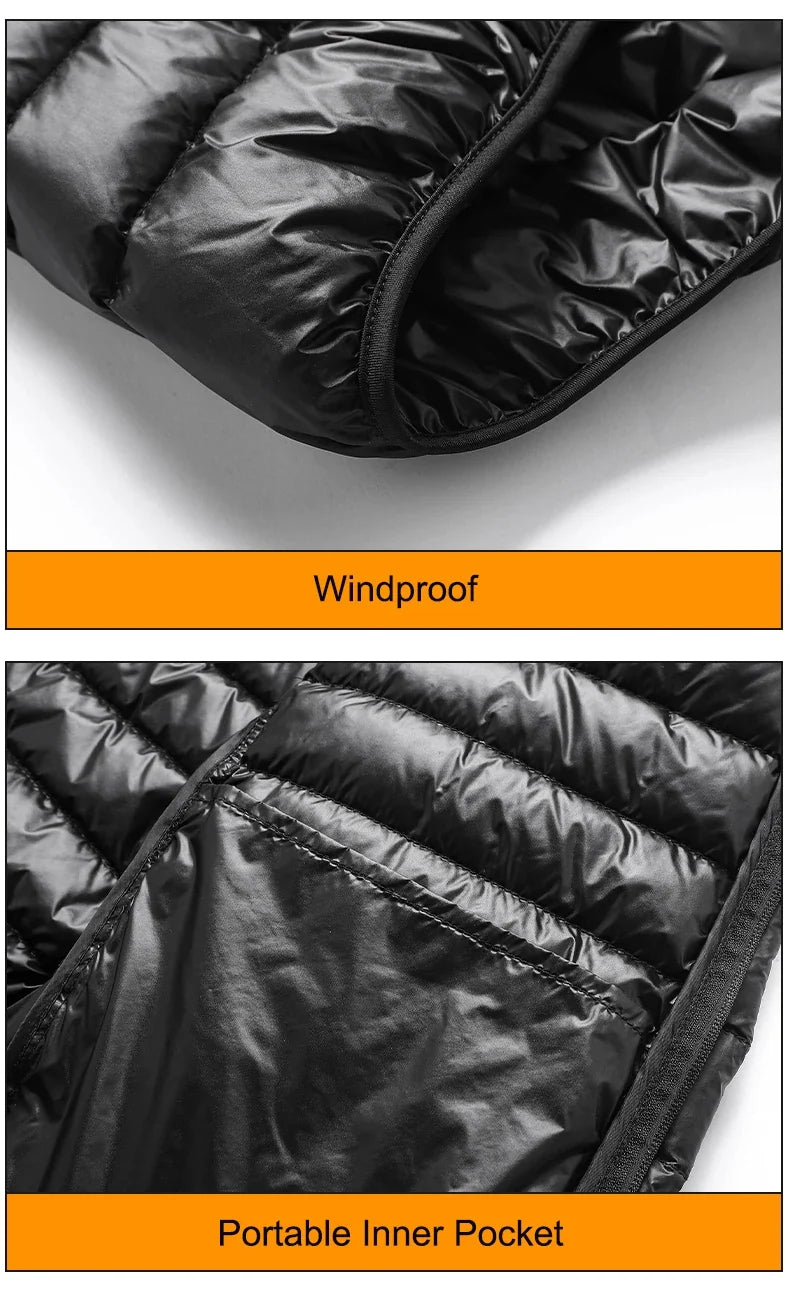 50% Down Jackets Men's Ultralight Hiking Camping Trekking Winter Coat Outdoor Windproof Warm Puffer Jacket Packable