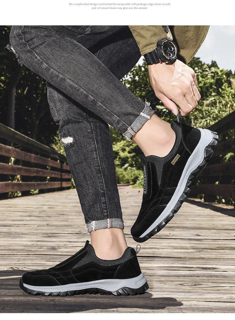 Outdoor Comprehensive Training Shoes Casual Men's Shoes Breathable Suede Leather Shoes Non-slip Walking Shoes Sports Shoes