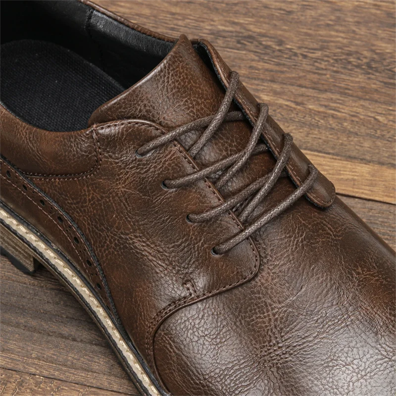 40~46 Leather Shoes Men Fashion Brand Comfortable 2024 Casual Shoes Men