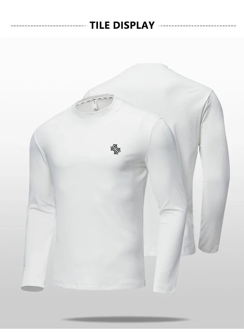 SBWL Autumn and Winter High Quality Outdoor Sports Warm Inside with Elastic Long Sleeve T-Shirt Running Fitness Base Shirt Tops