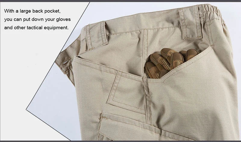 Plus Size 6XL Mens Tactical Pants Multiple Pocket Elasticity Military Urban Commuter Tacitcal Trousers Men Slim Fat Cargo Pants