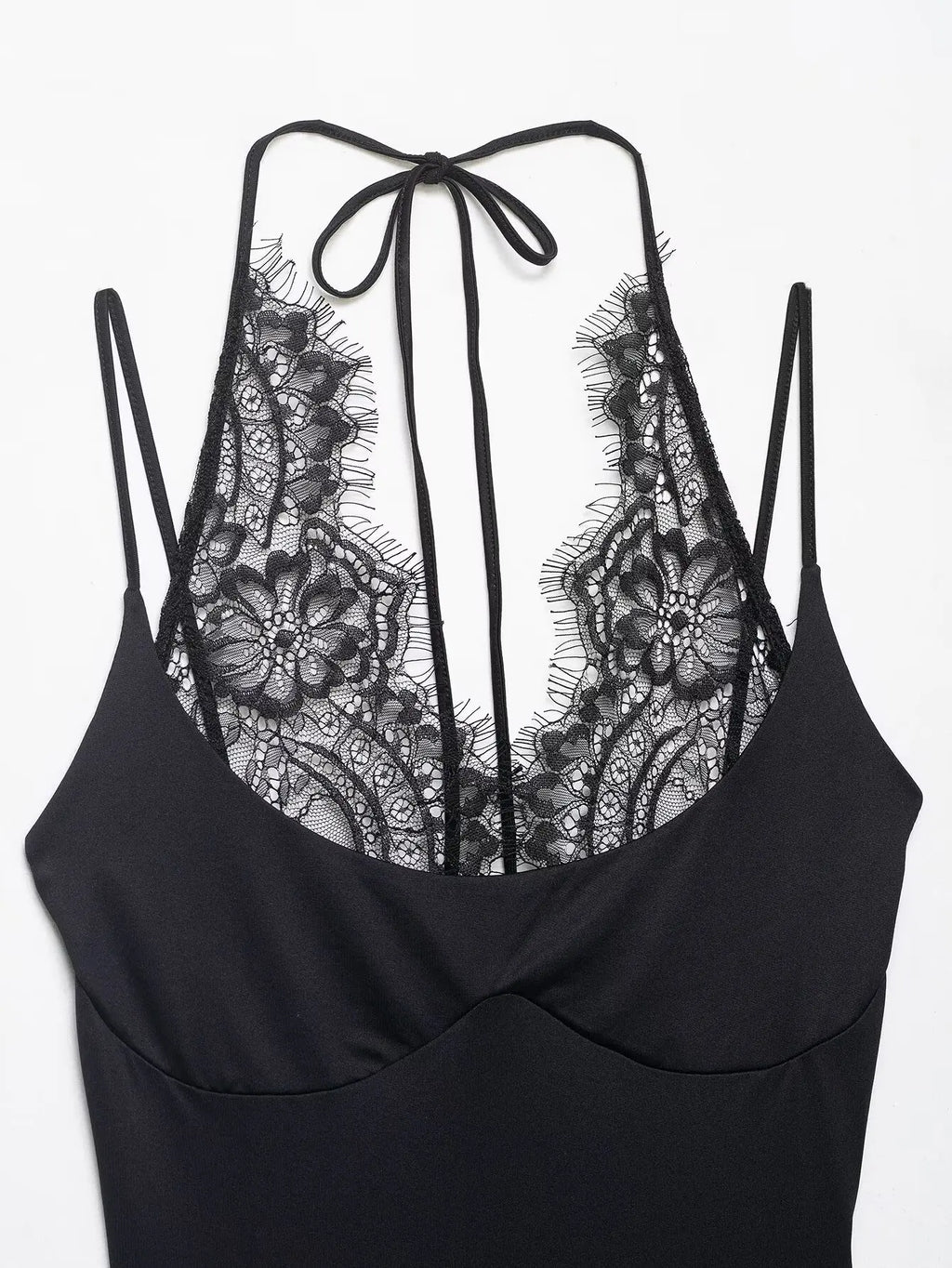 TFMLN Women Sexy Slim Bodysuits Chic Lace Partwork Sleeveless Fashion Backless Sling Tops 2026 Newest Lady Casual Playsuit