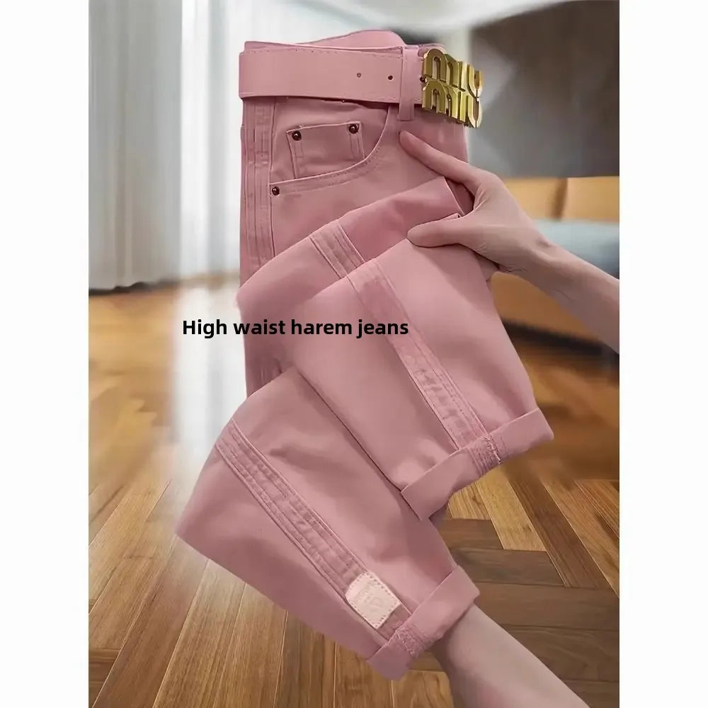 سروال نسائي واسع بقصة على شكل كمثرى بتصميم قديم