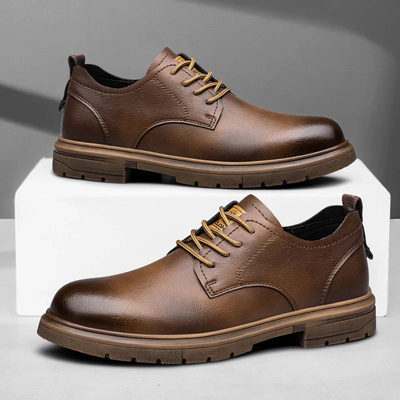 Handmade Men’s Leather Casual Shoes – Soft Sole Comfort Walkers (EU 40–48)